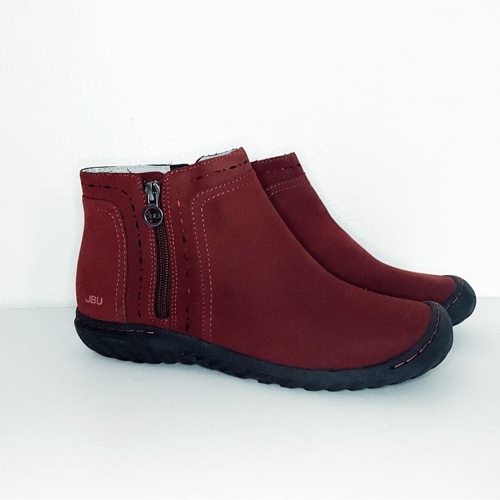 JBU Women's Red Ankle Boots